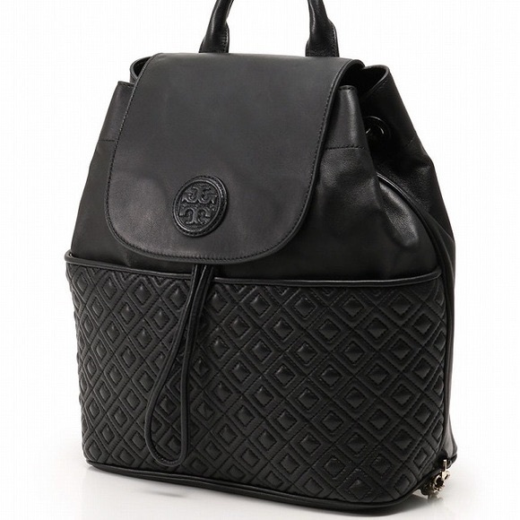 Tory Burch Marion Quilted Leather Backpack – Black - Picture 1 of 13